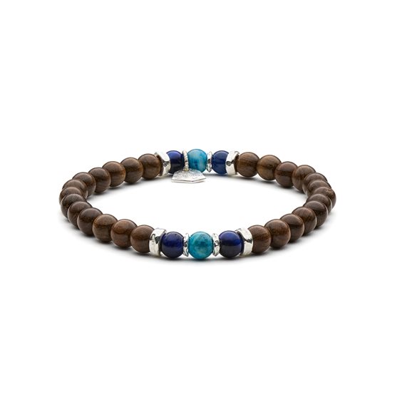 Bracciale Antracite Wood in Legno Pietre dure BWD07 AFRO - BWD07 AFRO